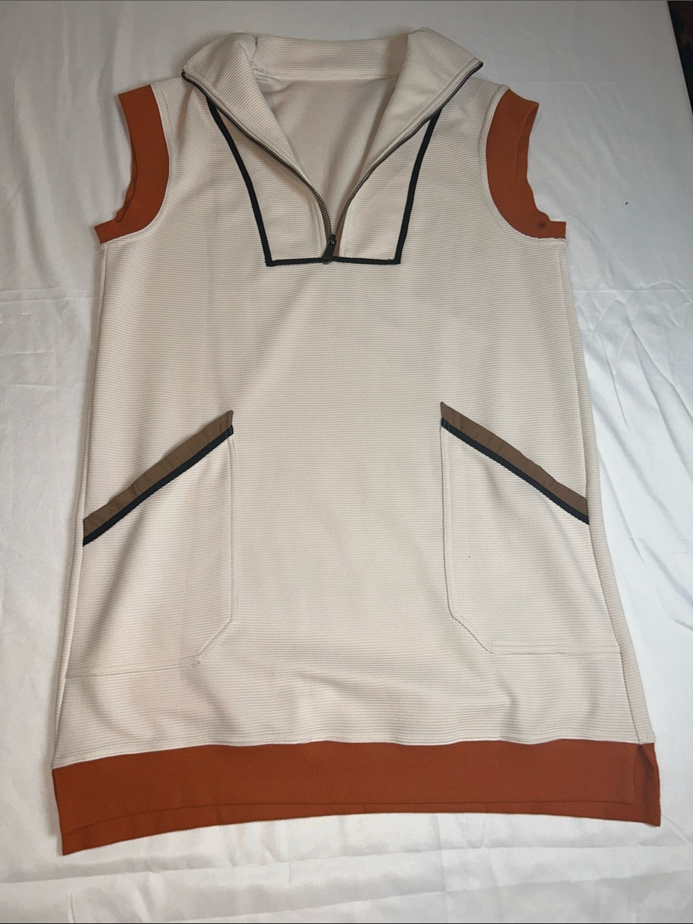 Cream Sleeveless Dress